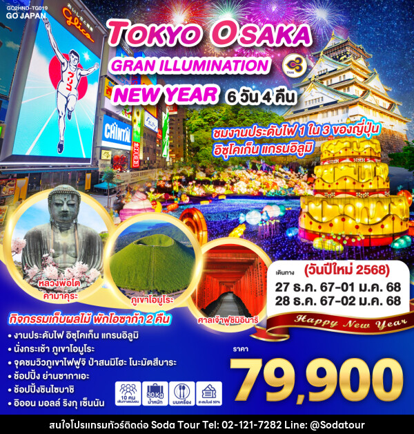 ทัวร์ญี่ปุ่น TOKYO OSAKA GRAN ILLUMINATION NEW YEAR - บริษัท โซดา เมนเนจเมนท์ จำกัด