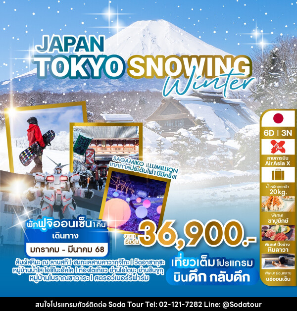 ทัวร์ญี่ปุ่น JAPAN TOKYO SNOWING WINTER - บริษัท โซดา เมนเนจเมนท์ จำกัด