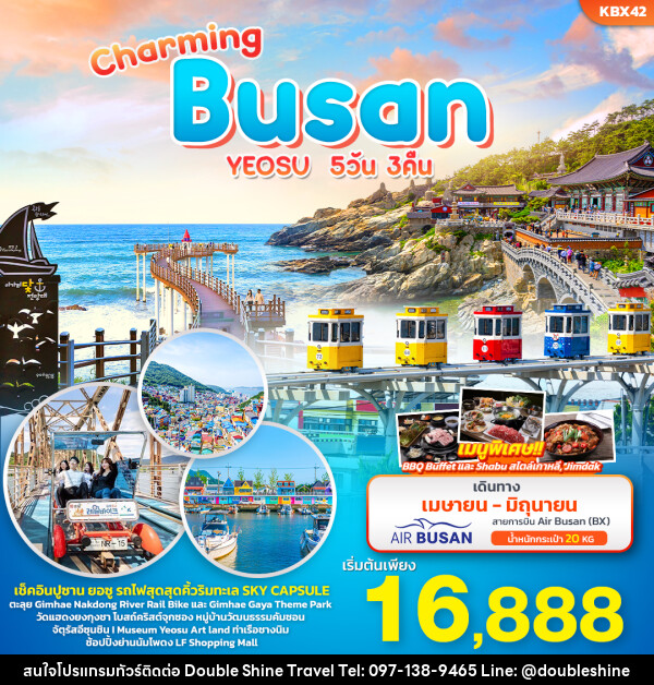 ทัวร์เกาหลี Charming BUSAN YEOSU  - บริษัท ดับเบิล ชายน์ ทราเวล จำกัด