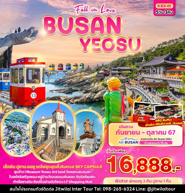 ทัวร์เกาหลี Fall in love BUSAN YEOSU  - บริษัท จิตรวิไลย อินเตอร์ทัวร์ จำกัด