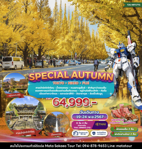 ทัวร์ญี่ปุ่น SPECIAL AUTUMN…TOKYO NIKKO FUJI GINKO FESTIVAL - หจก.มาตา สระแก้วทัวร์