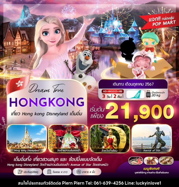 ทัวร์ฮ่องกง HONGKONG DISNEYLAND - บริษัท เพลินเพลิน จำกัด