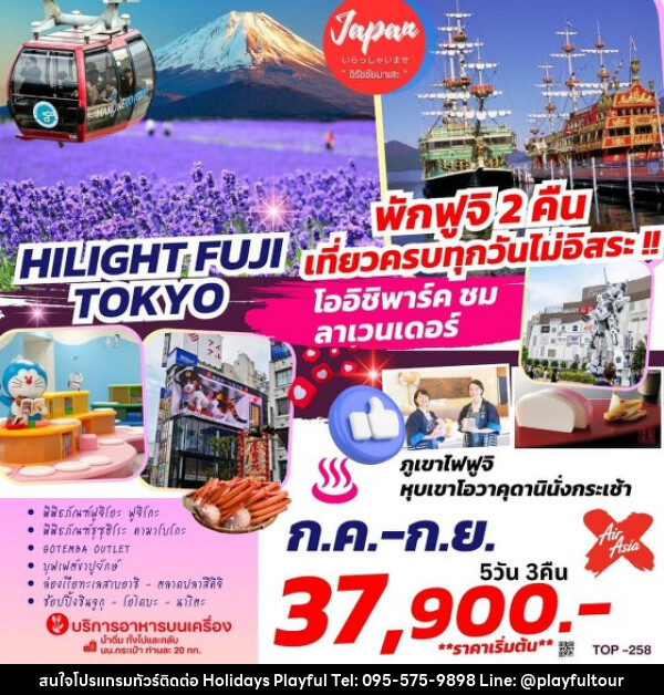 ทัวร์ญี่ปุ่น HILIGHT FUJI TOKYO - บริษัท ฮอลิเดย์ส เพลย์ฟูล จำกัด