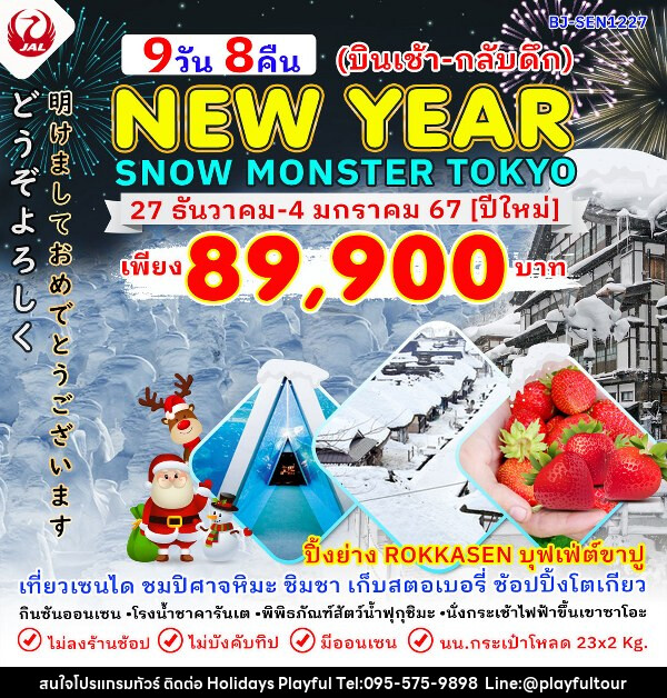 ทัวร์ญี่ปุ่น NEW YEAR SNOW MONSTER TOKYO - บริษัท ฮอลิเดย์ส เพลย์ฟูล จำกัด