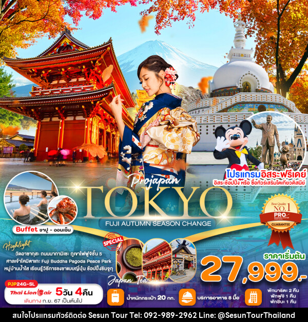 ทัวร์ญี่ปุ่น TOKYO FUJI AUTUMN SEASON CHANGE - Orange Globo Co.,Ltd.