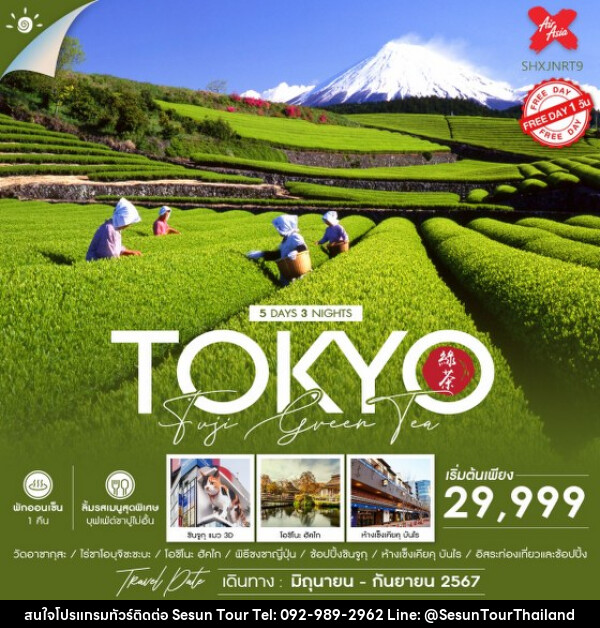 ทัวร์ญี่ปุ่น TOKYO FUJI GREEN TEA  - Orange Globo Co.,Ltd.