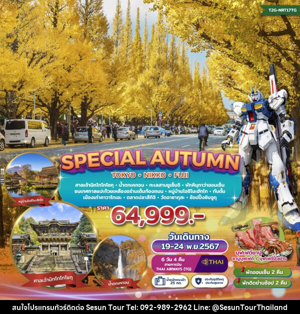 ทัวร์ญี่ปุ่น SPECIAL AUTUMN…TOKYO NIKKO FUJI GINKO FESTIVAL  - Orange Globo Co.,Ltd.