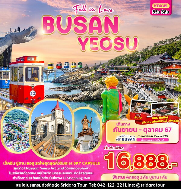 ทัวร์เกาหลี Fall in love BUSAN YEOSU  - ศรีดาราทัวร์ อำนาจเจริญ