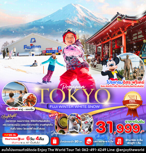 ทัวร์ญี่ปุ่น TOKYO FUJI WINTER WHITE SNOW - บริษัท เอ็นจอยเดอะเวิลด์ จำกัด