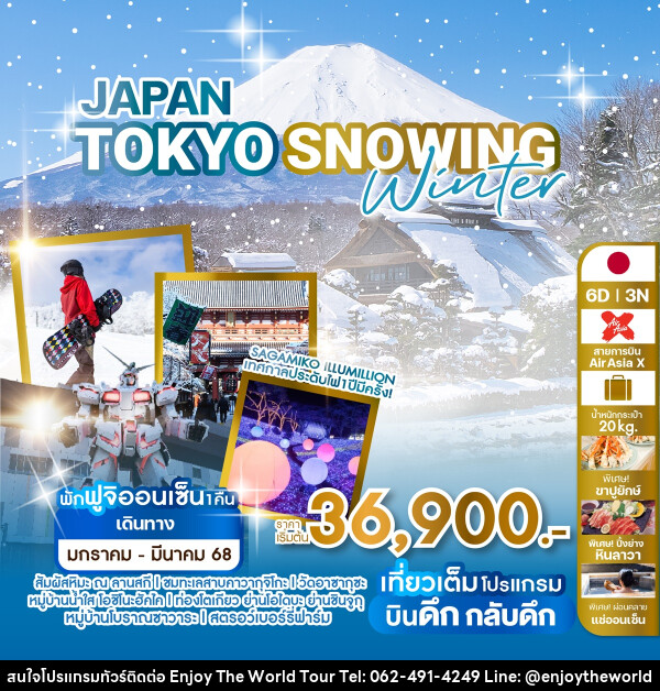 ทัวร์ญี่ปุ่น JAPAN TOKYO SNOWING WINTER - บริษัท เอ็นจอยเดอะเวิลด์ จำกัด