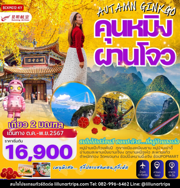 ทัวร์จีน AUTAMN GINKGO คุนหมิง ผานโจว - Lillunar Trips