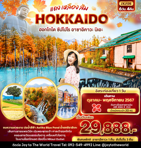 ทัวร์ญี่ปุ่น แดง เหลือง ส้ม HOKKAIDO  - บริษัท จอยทูเดอะเวิลด์ จำกัด