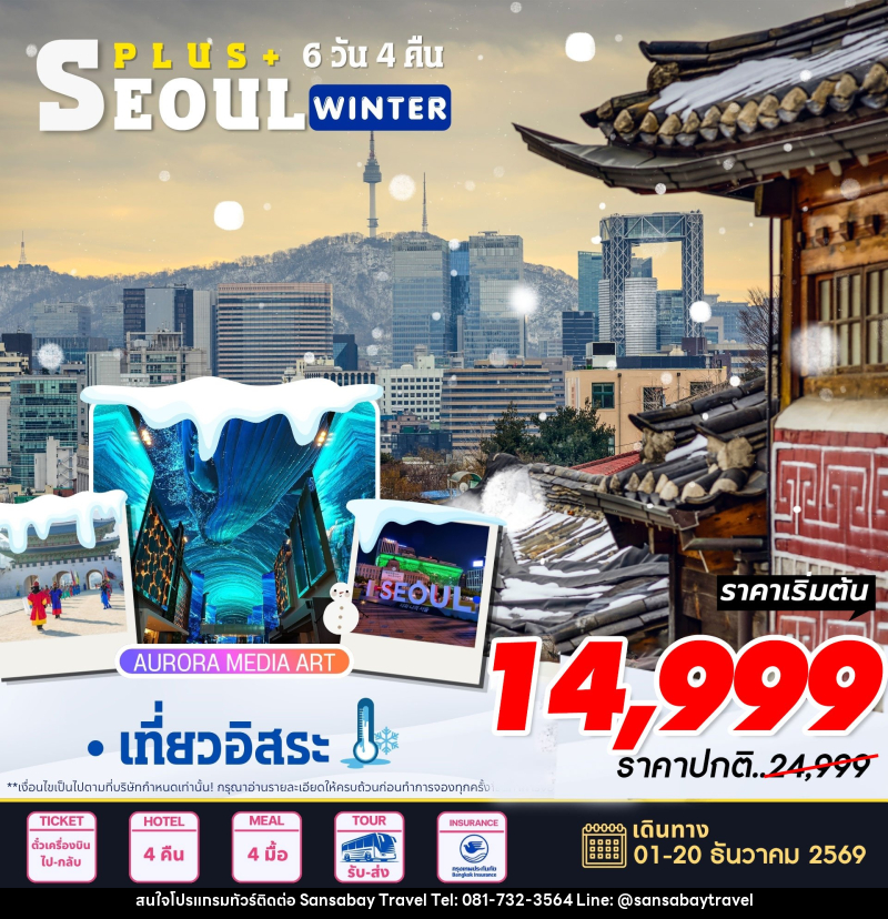 ทัวร์เกาหลี Seoul Plus Winter - แสนสบาย แทรเวล