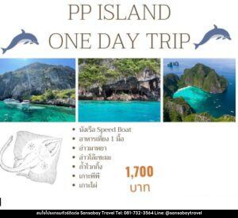 แพ็คเกจทัวร์กระบี่ PP ISLAND ONE DAY TRIP - แสนสบาย แทรเวล