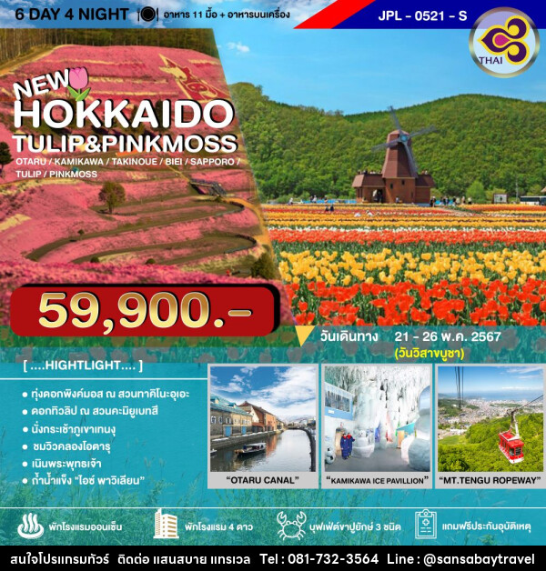 ทัวร์ญี่ปุ่น HOKKAIDO TULIP&PINKMOSS - แสนสบาย แทรเวล
