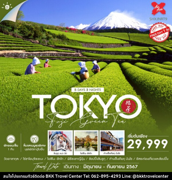 ทัวร์ญี่ปุ่น TOKYO FUJI GREEN TEA  - บริษัทพลัสส์ (กรุงเทพ) จำกัด 