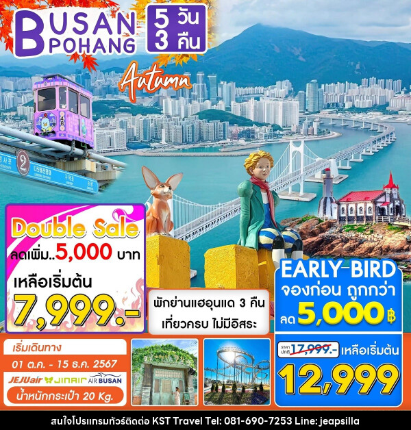 ทัวร์เกาหลี BUSAN POHANG AUTUMN - KST TRAVEL