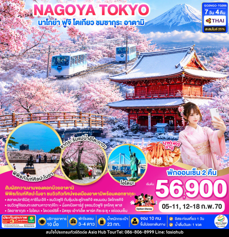 ทัวร์ญี่ปุ่น WINTER TOKYO FUJI SAKURA ATAMI - ASIA HUB