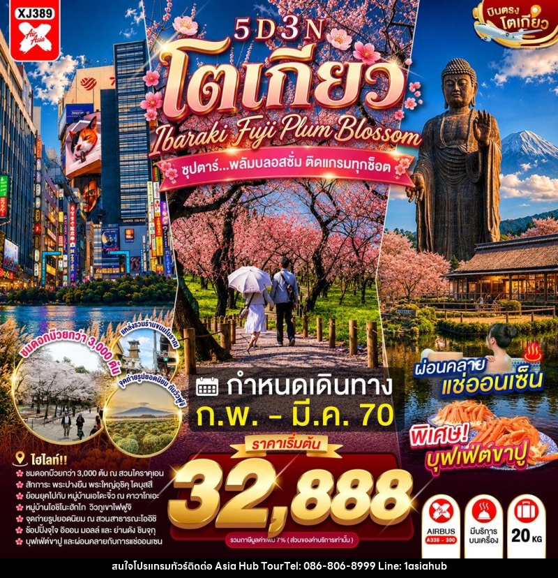 ทัวร์ญี่ปุ่น TOKYO IBARAKI FUJI PLUM BLOSSOM - ASIA HUB ทัวร์ญี่ปุ่น TOKYO IBARAKI FUJI PLUM BLOSSOM - ASIA HUB