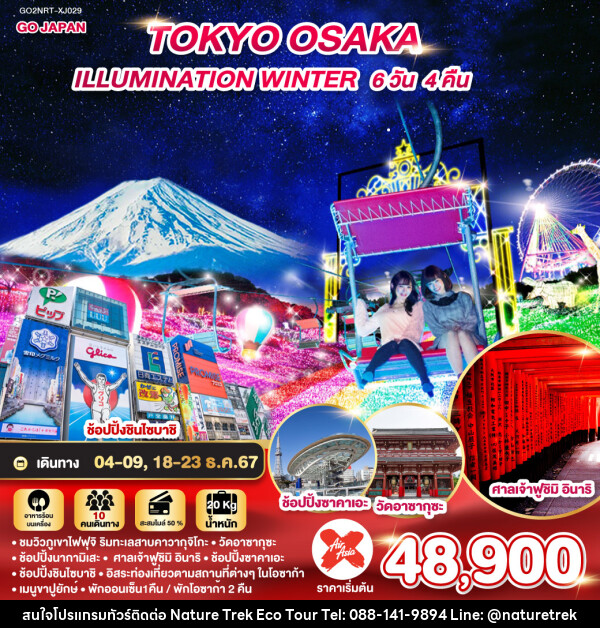 ทัวร์ญี่ปุ่น TOKYO OSAKA ILLUMINATION WINTER - NATURE TREK ECO TOUR & TRAVEL