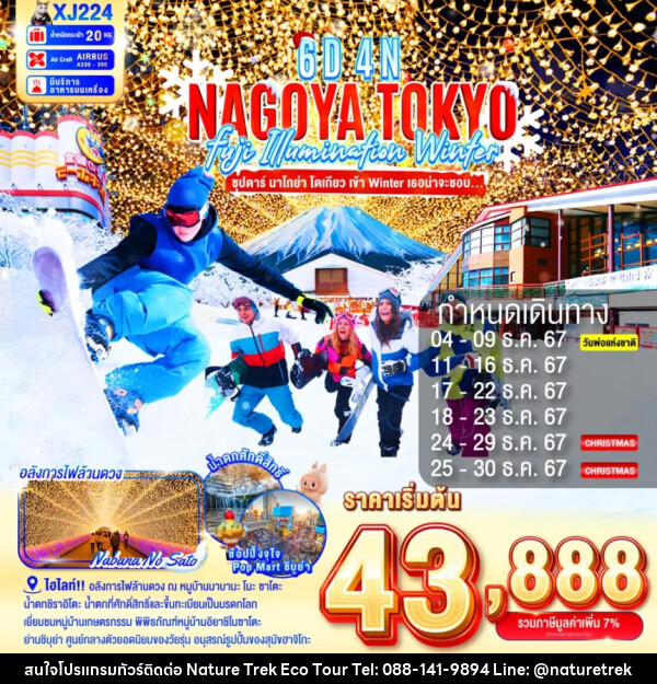 ทัวร์ญี่ปุ่น NAGOYA TOKYO FUJI  ILLUMINATION WINTER - NATURE TREK ECO TOUR & TRAVEL