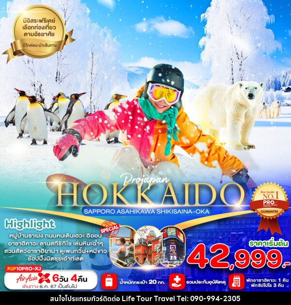 ทัวร์ญี่ปุ่น HOKKAIDO SAPPORO ASAHIKAWA SHIKISAINA-OKA - ไลฟ์ ทัวร์ แอนด์ ทราเวล