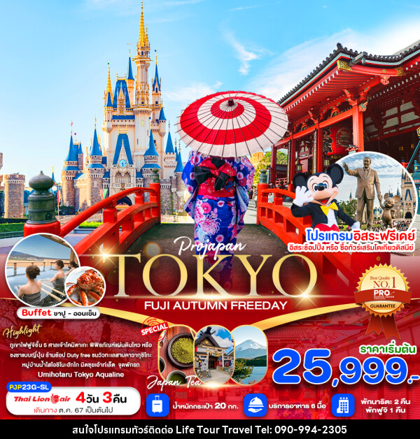 ทัวร์ญี่ปุ่น TOKYO FUJI AUTUMN FREE DAY - ไลฟ์ ทัวร์ แอนด์ ทราเวล