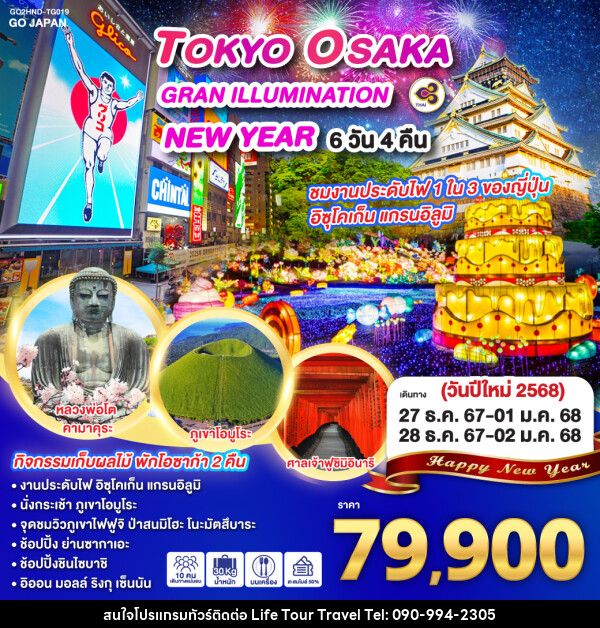 ทัวร์ญี่ปุ่น TOKYO OSAKA GRAN ILLUMINATION NEW YEAR - ไลฟ์ ทัวร์ แอนด์ ทราเวล