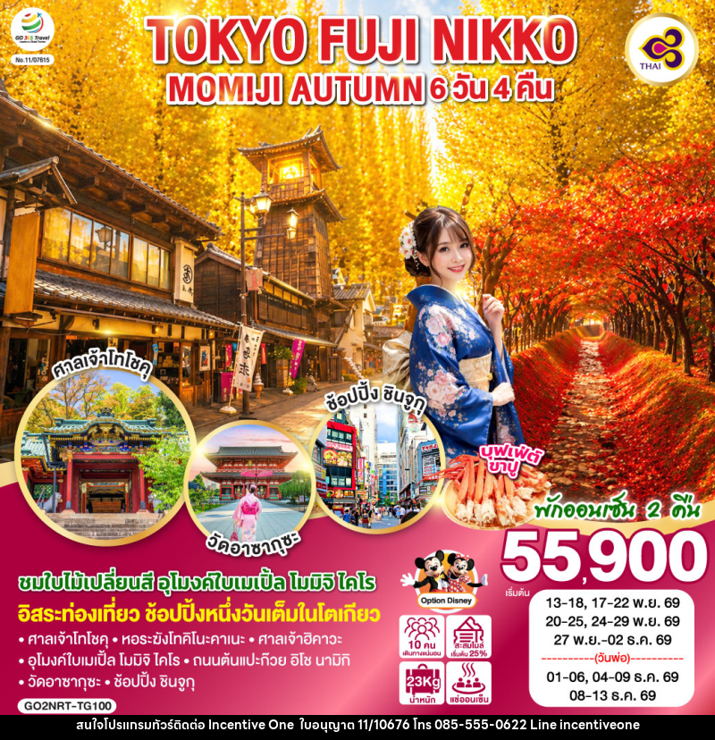 ทัวร์ญี่ปุ่น TOKYO FUJI NIKKO MOMIJI AUTUMN - INCENTIVE ONE CO.,LTD