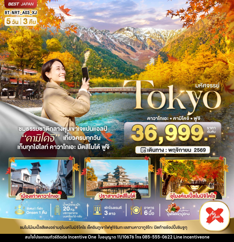 ทัวร์ญี่ปุ่น มหัศจรรย์...TOKYO คาวาโกเอะ คามิโคจิ ฟูจิ - INCENTIVE ONE CO.,LTD