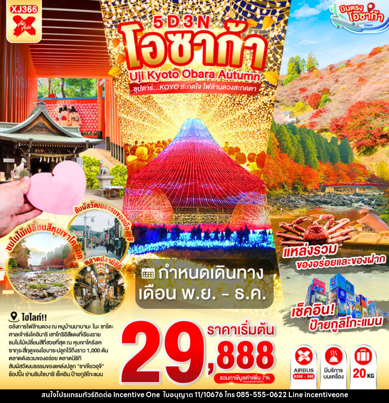 ทัวร์ญี่ปุ่น OSAKA UJI KYOTO OBARA AUTUMN - INCENTIVE ONE CO.,LTD