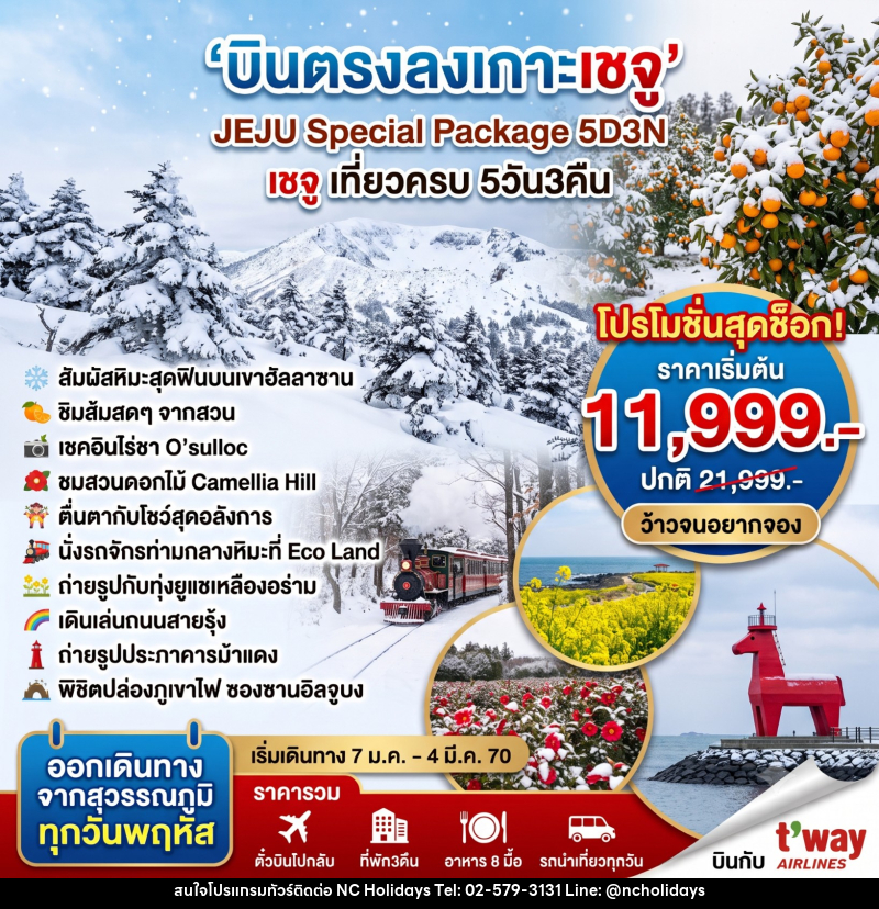 ทัวร์เกาหลี JEJU Special Package - บริษัท เอ็นซี ฮอลิเดย์ทัวร์ จำกัด