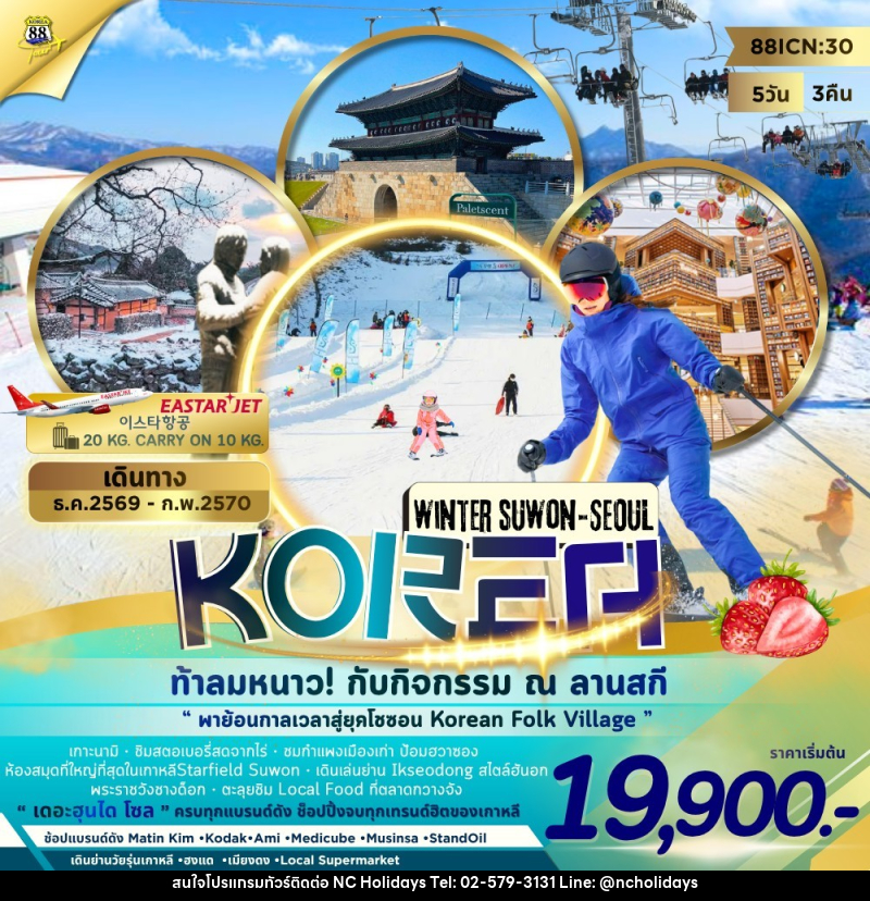 ทัวร์เกาหลี Winter Suwon-Seoul - บริษัท เอ็นซี ฮอลิเดย์ทัวร์ จำกัด