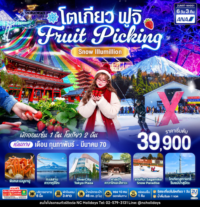 ทัวร์ญี่ปุ่น โตเกียว ฟูจิ FRUIT PICKING SNOW Illumillion - บริษัท เอ็นซี ฮอลิเดย์ทัวร์ จำกัด