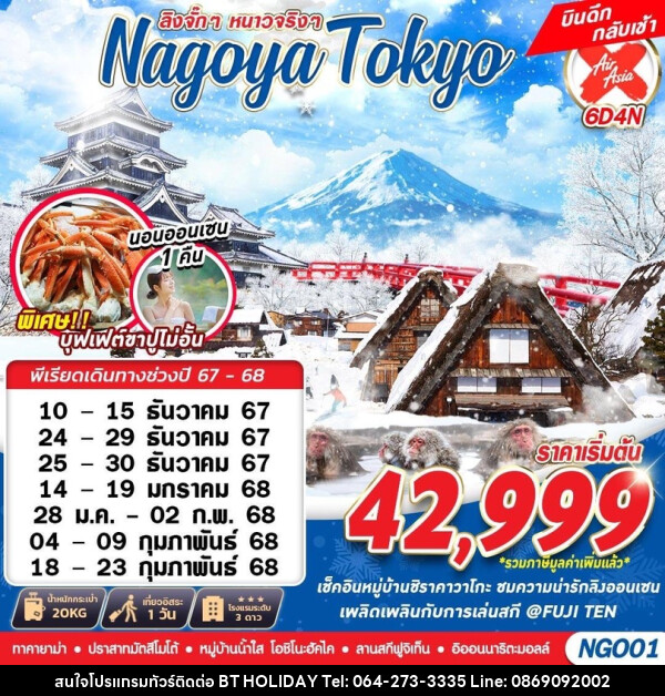 ทัวร์ญี่ปุ่น NAGOYA TOKYO WINTER ลิงจั๊กๆหนาวจริงๆ - บริษัท บีที ฮอลิเดย์ จำกัด