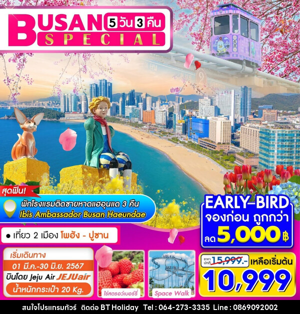 ทัวร์เกาหลี Busan Special - บริษัท บีที ฮอลิเดย์ จำกัด