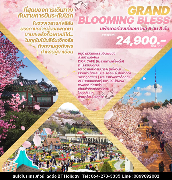 ทัวร์เกาหลี GRAND BLOOMING BLESS - บริษัท บีที ฮอลิเดย์ จำกัด