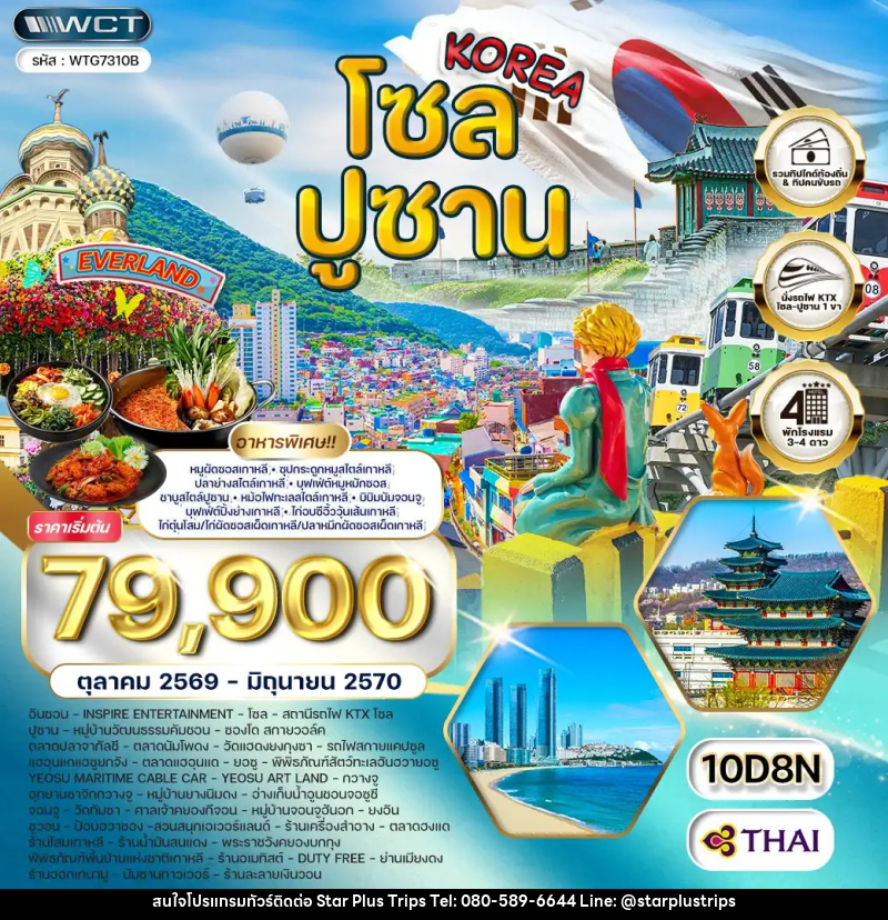 ทัวร์เกาหลี - โซล - ปูซาน - สวนสนุก EVERLAND - บริษัท สตาร์ พลัส ทริปส์ จำกัด