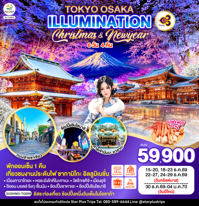 ทัวร์ญี่ปุ่น TOKYO OSAKA ILLUMINATION CHRISTMAS & NEW YEAR - บริษัท สตาร์ พลัส ทริปส์ จำกัด
