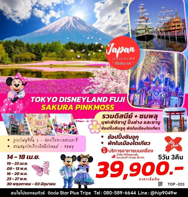 ทัวร์ญี่ปุ่น TOKYO DISNEYLAND  FUJI SAKURA PINKMOSS - บริษัท สตาร์ พลัส ทริปส์ จำกัด