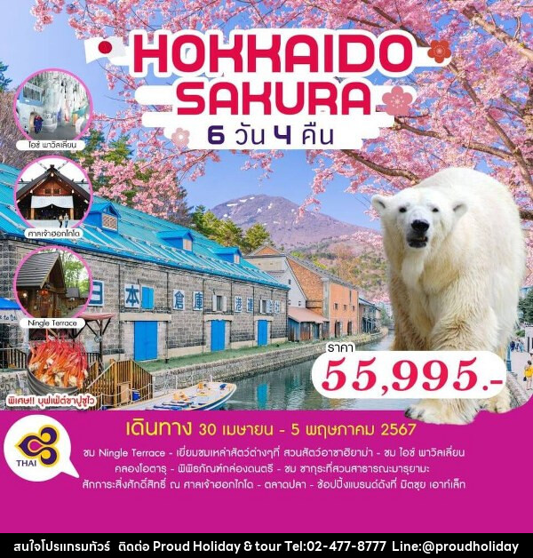 ทัวร์ญี่ปุ่น HOKKAIDO SAKURA - บริษัท พราวด์ ฮอลิเดย์ แอนด์ ทัวร์ จำกัด
