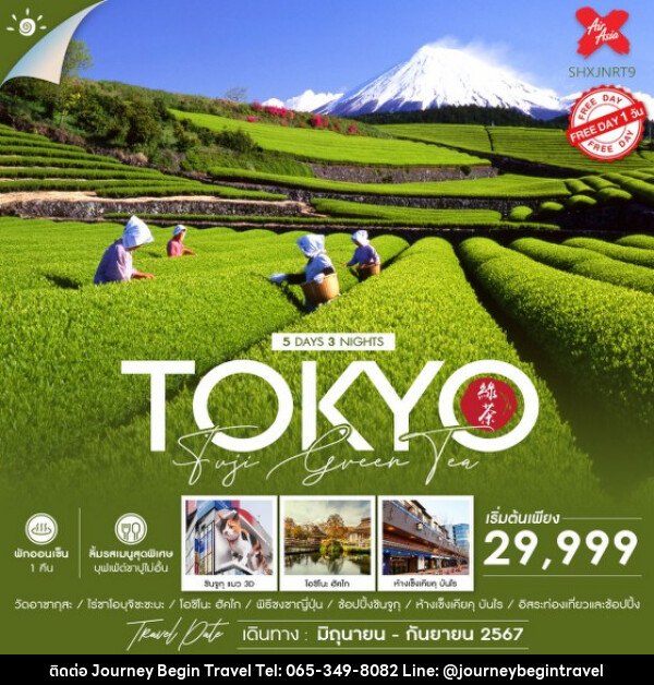 ทัวร์ญี่ปุ่น TOKYO FUJI GREEN TEA  - บริษัท เจอร์นี่ บีกิน ทราเวล จำกัด