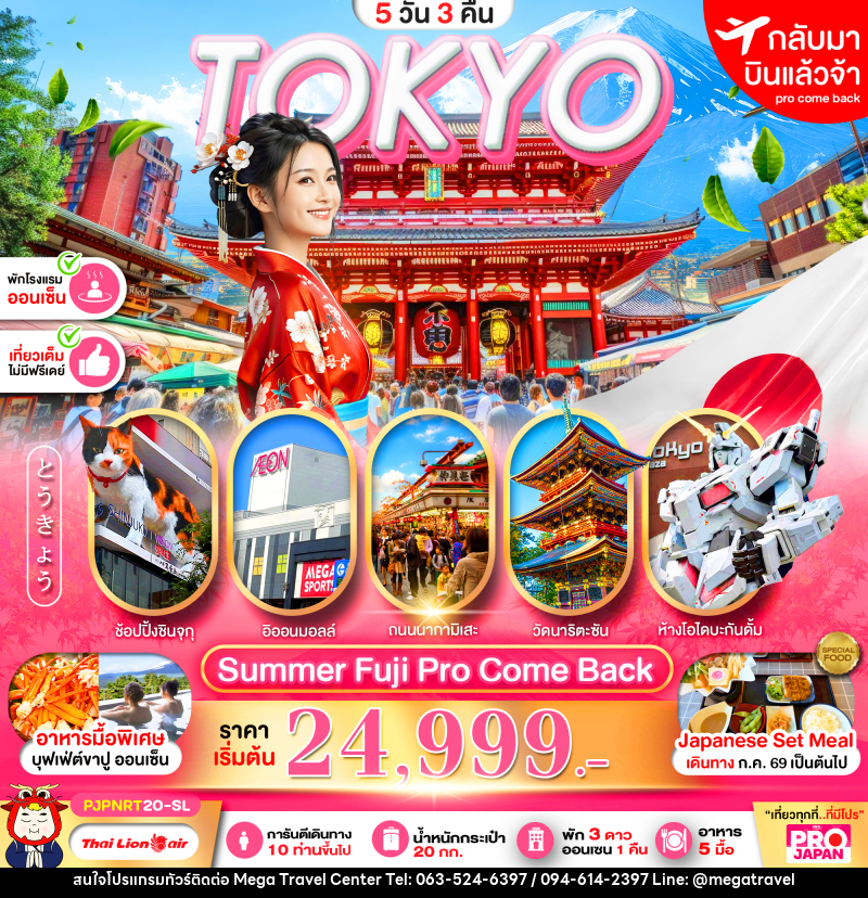ทัวร์ญี่ปุ่น PRO TOKYO SUMMER FUJI PRO COME BACK FULL DAY - บริษัท เมกะ ทราเวล จำกัด