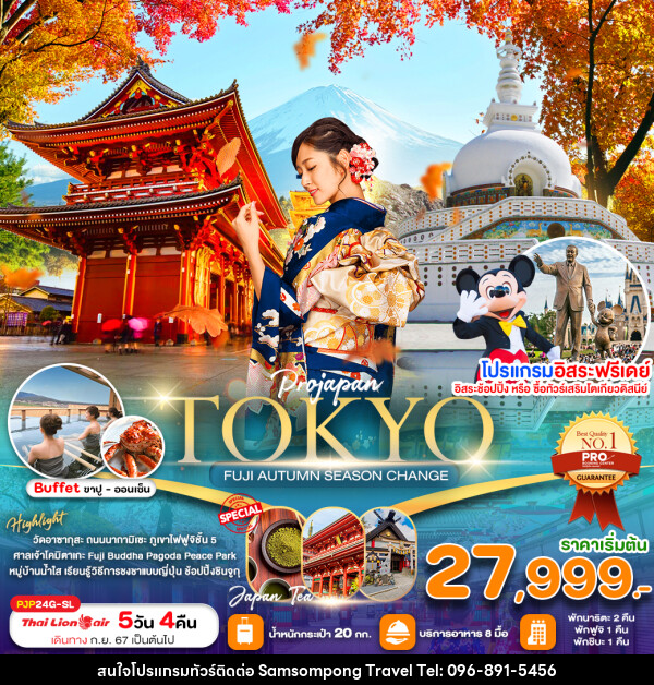 ทัวร์ญี่ปุ่น TOKYO FUJI AUTUMN SEASON CHANGE - บริษัท สามสมพงษ์ ทราเวล จำกัด