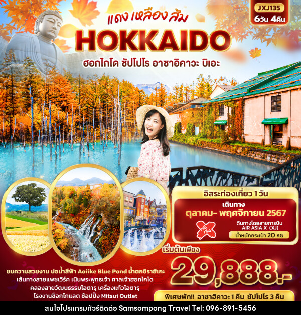 ทัวร์ญี่ปุ่น แดง เหลือง ส้ม HOKKAIDO  - บริษัท สามสมพงษ์ ทราเวล จำกัด