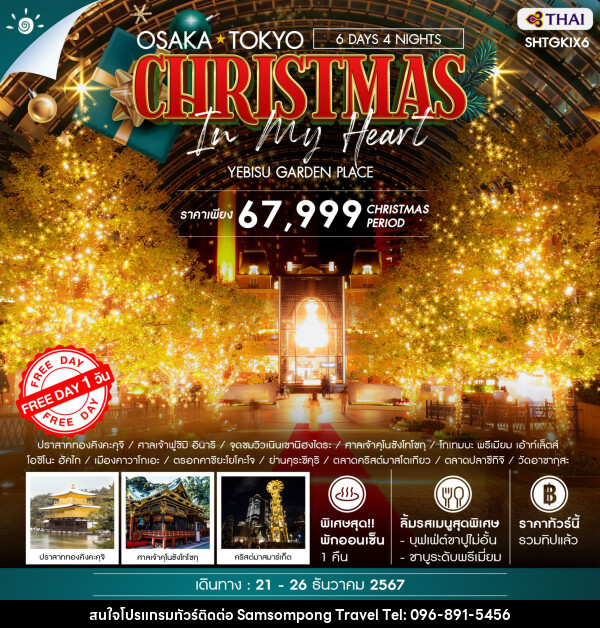 ทัวร์ญี่ปุ่น OSAKA TOKYO CHRISTMAS IN MY HEART  - บริษัท สามสมพงษ์ ทราเวล จำกัด