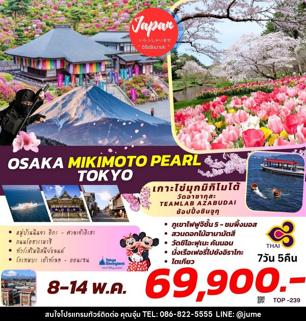 ทัวร์ญี่ปุ่น OSAKA MIKIMOTO PEARL TOKYO   - บริษัท มิรันตีทริป จำกัด