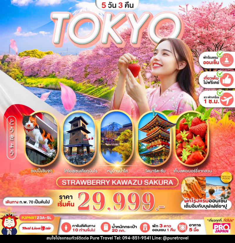 ทัวร์ญี่ปุ่น PRO TOKYO STRAWBERRY KAWAZU SAKURA - บริษัท เพียว ทราเวล จำกัด
