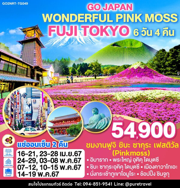 ทัวร์ญี่ปุ่น WONDERFUL PINK MOSS FUJI TOKYO - บริษัท เพียว ทราเวล จำกัด