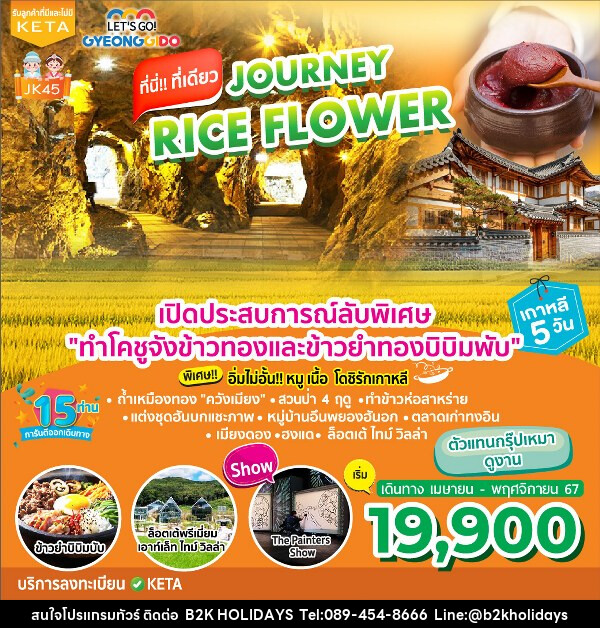 ทัวร์เกาหลี Journey Rice Flower - B2K HOLIDAYS